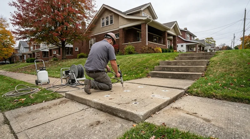 Concrete Leveling & Slab Lifting Akron